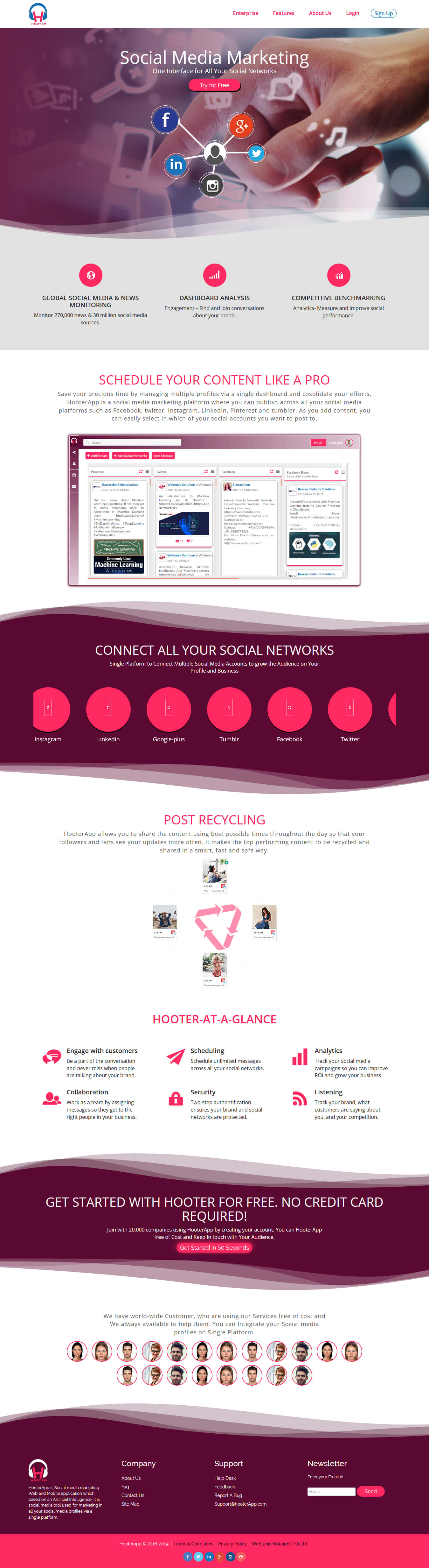 hooter - all-in-one platform for all social media