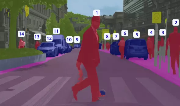 instance segmentation for feature detection